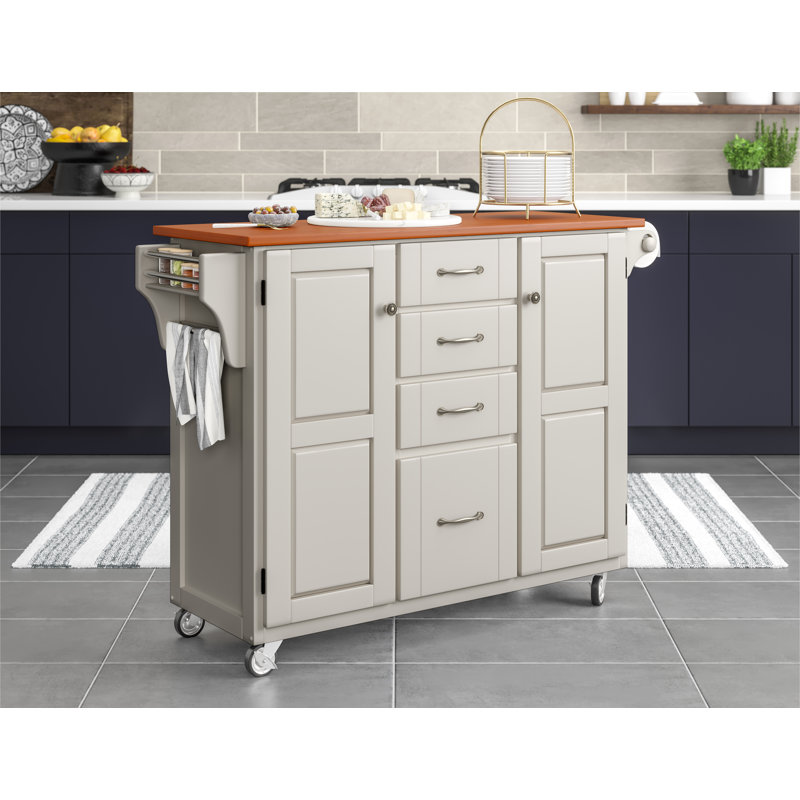 Red Barrel Studio® Littrell Solid Wood Kitchen Island & Reviews Wayfair